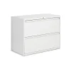 Global 9300 Plus Series 2-Drawer Lateral File Cabinet, Locking, Letter/Legal, Designer White, 36" (TD9336P-2F1H-DWT)