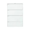 Global 9300 Plus Series 4-Drawer Lateral File Cabinet, Locking, Letter/Legal, Designer White, 36" (TD9336P4F1HDWT)