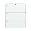 Global 9300 Plus Series 3-Drawer Lateral File Cabinet, Locking, Letter/Legal, Designer White, 36" (TD9336P3F1HDWT)