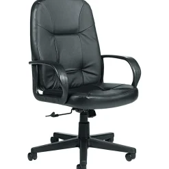 Global Arno Leather Executive High-Back Chair, Black (4003BK450550)
