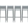 Global Bakhita Plastic Armless Bar Chair, Alloy, 4/Carton (6754ALY)