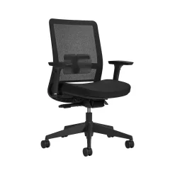Global Factor Mesh Back Fabric Task Chair, Black (55418BKFU85)