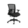 Global Vion Mesh Back Fabric Computer and Desk Chair, Black (6321-8-UR22)