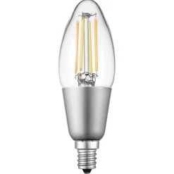 Globe Electric B11-Shape E12-Base Wi-Fi Tunable Edison-Style 40-Watt-Replacement Smart Candelabra LED Bulb, White (34918)