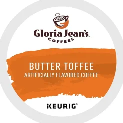 Gloria Jean's Butter Toffee Coffee Keurig® K-Cup® Pods, Medium Roast, 24/Box (60051-012)