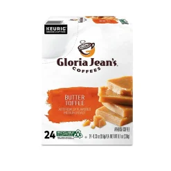 Gloria Jean's Butter Toffee Coffee Keurig® K-Cup® Pods, Medium Roast, 24/Box (60051-012)