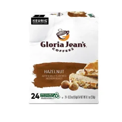 Gloria Jean's Coffees Hazelnut Coffee, Keurig K-Cup Pod, Medium Roast, 96/Carton (60051-052CT)