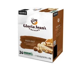 Gloria Jean's Coffees Hazelnut Coffee, Keurig K-Cup Pod, Medium Roast, 96/Carton (60051-052CT)