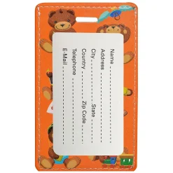 Go Green Power Travergo Bear Luggage Tag, Orange (TR1272)