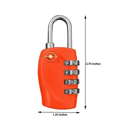 Go Green Power Travergo 4-Digit Combination Lock, Red (TR1140RD)