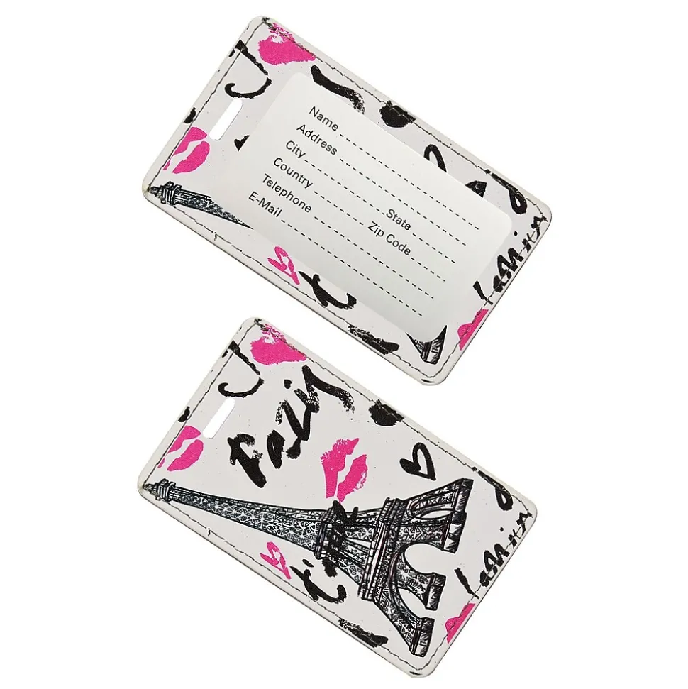 Go Green Power Travergo Eiffel Tower Luggage Tag, White (TR1278)