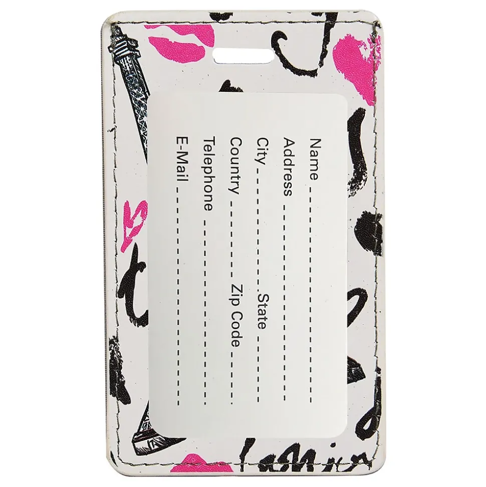 Go Green Power Travergo Eiffel Tower Luggage Tag, White (TR1278)