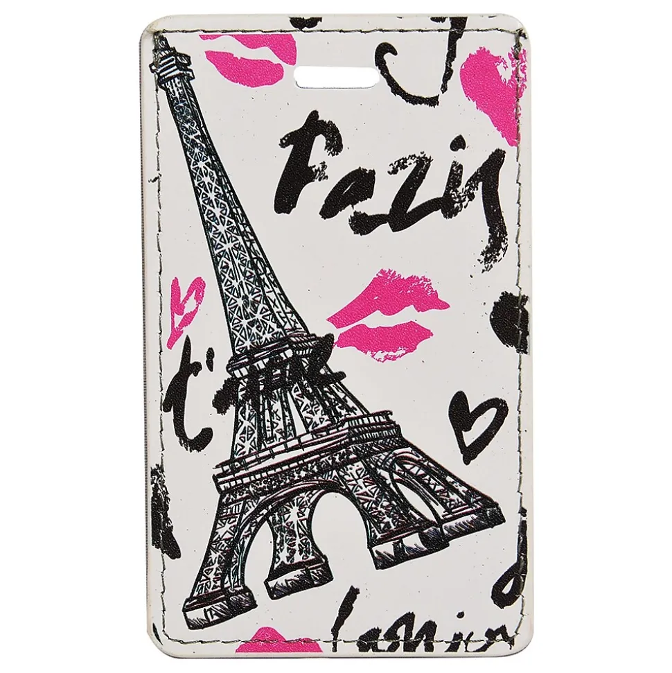 Go Green Power Travergo Eiffel Tower Luggage Tag, White (TR1278)