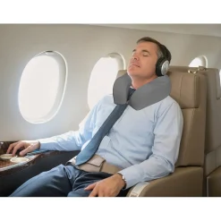 Go Green Power Travergo Polyester Travel Pillow, Red (TR1040RD)