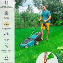 GoGreen Power 16/3 8' Heavy Duty Extension Cord, Lighted End, Orange (GG-13708)