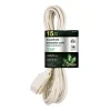 GoGreen Power 15' Extension Cord, 3-Outlet, 16 AWG, White (GG-24715-3)