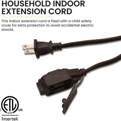 GoGreen Power 20' Extension Cords, 3-Outlet, 16 AWG, Brown, 3/Pack (GG-24820-3)