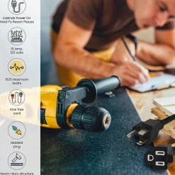 GoGreen Power 15' Indoor/Outdoor Extension Cord, 16 AWG, Black (GG-13715BK)