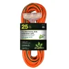 GoGreen Power 25' Indoor/Outdoor Extension Cord, 3-Outlet, 14 AWG, Orange (GG-15125)