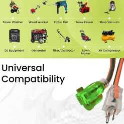 GoGreen Power 100' Indoor/Outdoor Extension Cord, 12 AWG, Orange (GG-14000)