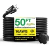 GoGreen Power 50' Indoor/Outdoor Extension Cord, 16 AWG, Black (GG-13750BK)