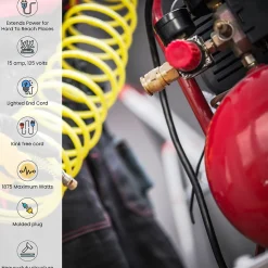 GoGreen Power 25' Indoor/Outdoor Extension Cord, 14 AWG, Orange (GG-13825)