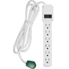 GoGreen Power 6 Outlet Surge Protector, 6' Cord, White (GG-16106MS)