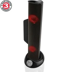 GOgroove SonaVERSE Clip-on USB-A Stereo Speaker with LEDs, Red (GGSVUSB200RDWS)