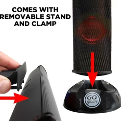 GOgroove SonaVERSE Clip-on USB-A Stereo Speaker with LEDs, Red (GGSVUSB200RDWS)