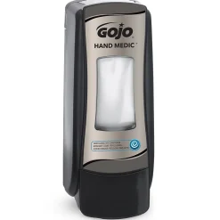 GOJO HAND MEDIC ADX-7 Wall Mounted Hand Soap Dispenser, Black/Chrome, 6/Carton (8782-06)