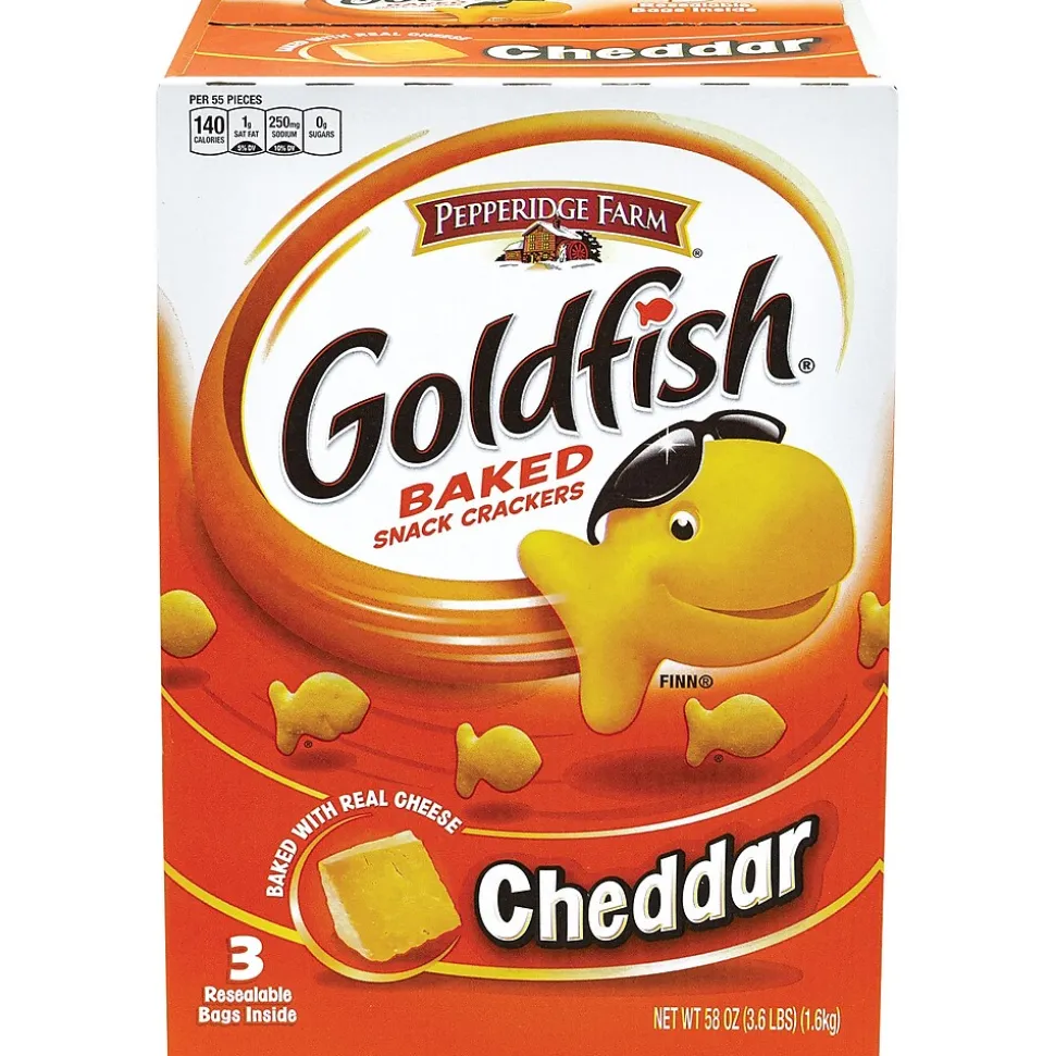 Goldfish Cheddar Crackers, 58 oz., 3 Packs/Box (220-00430)