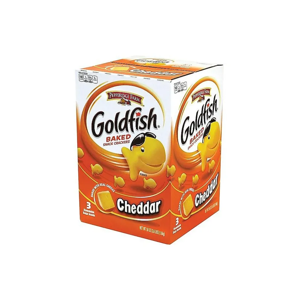 Goldfish Cheddar Crackers, 58 oz., 3 Packs/Box (220-00430)