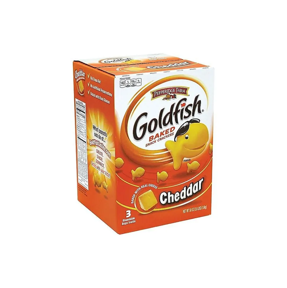 Goldfish Cheddar Crackers, 58 oz., 3 Packs/Box (220-00430)