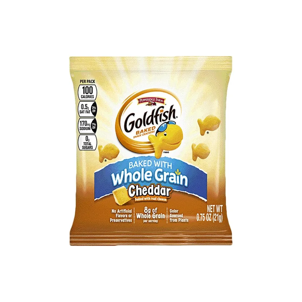 Goldfish Cheddar Crackers, .75 oz., 100 Packs/Box (307-00221)