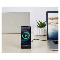 Gomovi by Vivitar Wireless Charging Stand for Qi Enabled Devices, Black (VM30090NBKT3512)