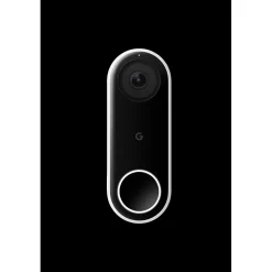 Google Nest Hello WiFi Wired Smart Video Doorbell, Black (5085916)