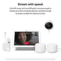 Google Nest 2nd Gen AC Dual Band WiFi Router and Extender, Snow (GA00822-US)