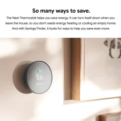 Google Nest WiFi Smart Thermostat, Snow White (5951743)