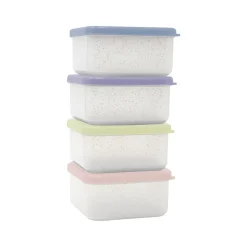 Gourmet Kitchen Snack Containers, Assorted Colors, 4/Set (335271)