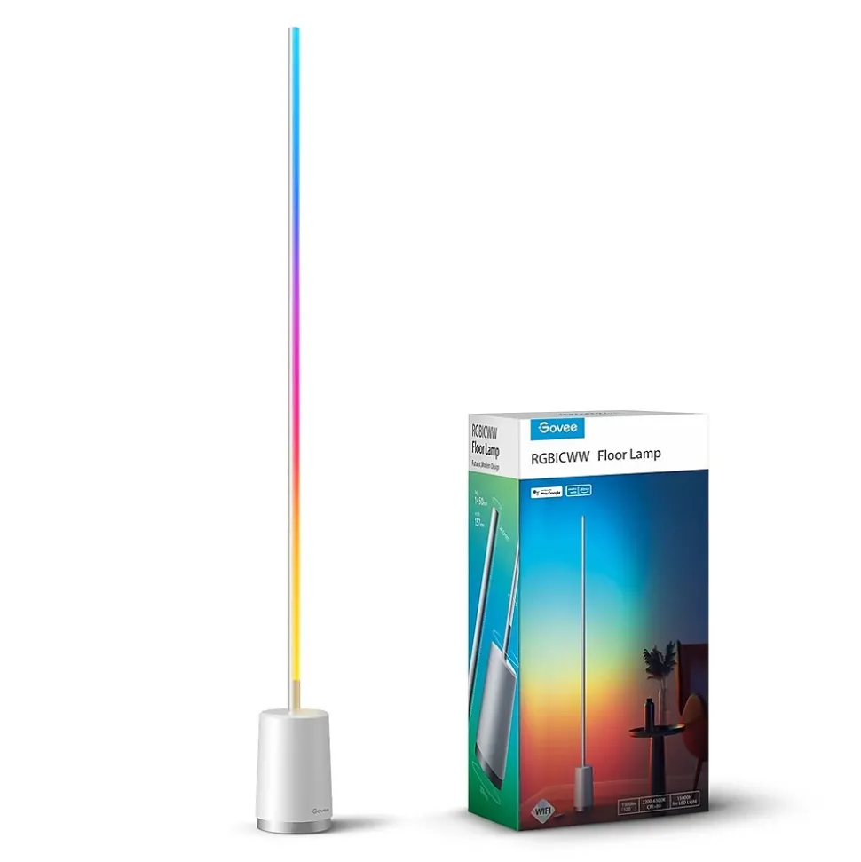 Govee Lyra Multicolor LED Corner Floor Lamp (H6072A82)