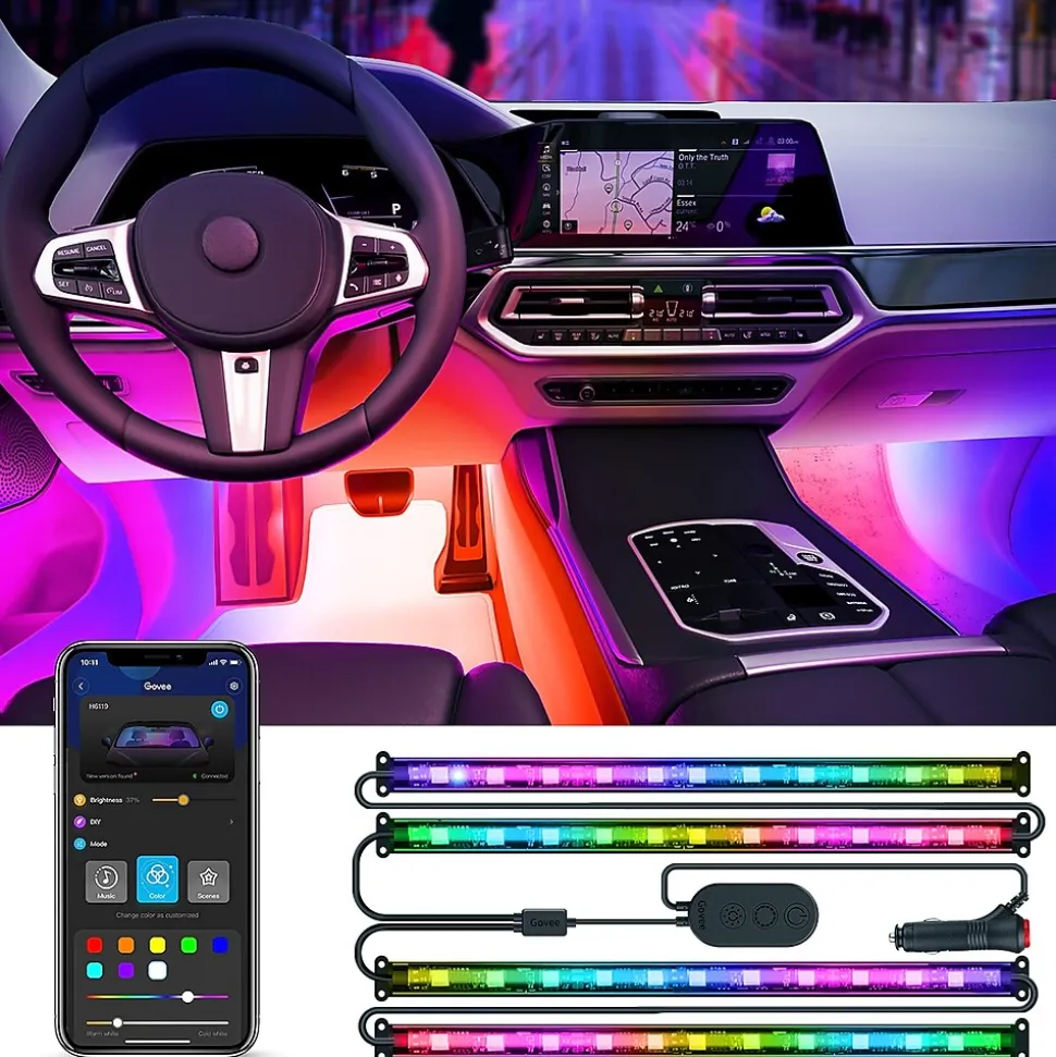 Govee RGBIC Multicolor LED Interior Car Lights (H6119AA1)
