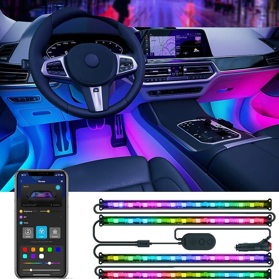 Govee RGBIC Multicolor LED Interior Car Lights (H6119AA1)