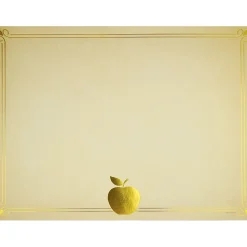 Great Papers Bright Apple Certificates, 8.5" x 11", Yellow/Gold, 15/Pack (2020003)