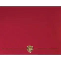 Great Papers Classic Crest Certificate Holders, 12" x 9.38", Red, 25/Pack (903031PK5)