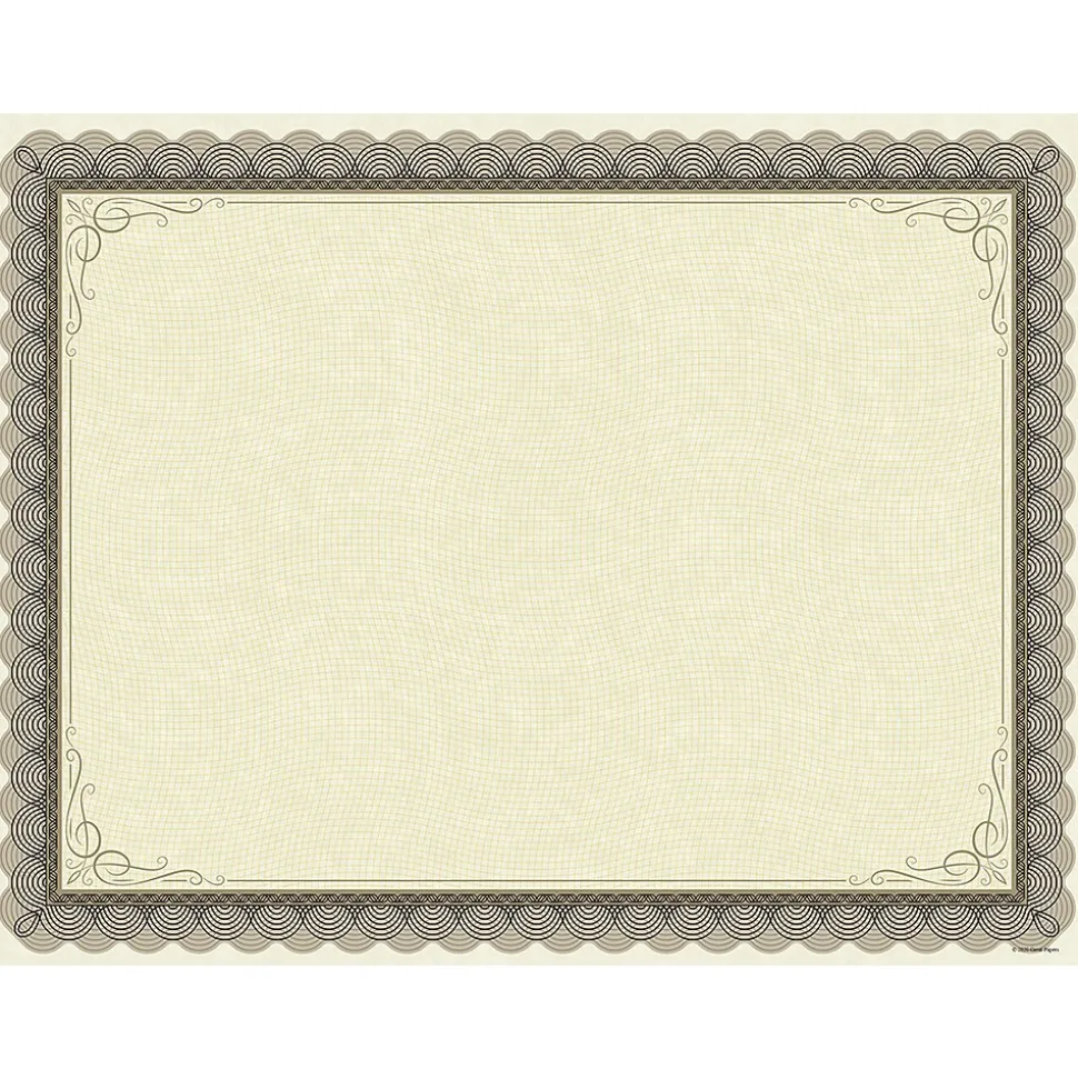 Great Papers Classic Parchment Certificates, 8.5" x 11", Beige/Brown, 25/Pack (2020000)