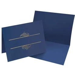 Great Papers Embossed Foil Certificate Holders, 8.5" x 11", Navy, 5/Pack (903119)