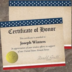 Great Papers Patriotic Certificates, 8.5" x 11", Multicolor, 25/Count(2015083)