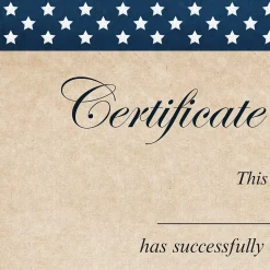 Great Papers Patriotic Completion Certificates, 8.5" x 11", Multicolor, 25/Count (2015075)