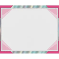 Great Papers Rainbow Foil Certificates, 8.5" x 11", Happy Pink, 15/Pack (2019003)