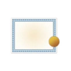 Great Papers Westminster Certificate Set, 8.5" x 11", White and Blue, 25/Pack (2015076)